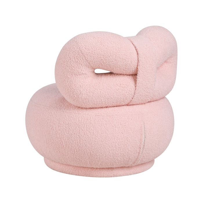 Homelegance 4213PK-1MN Mallow Mini Pink Bow Kid's Swivel Chair