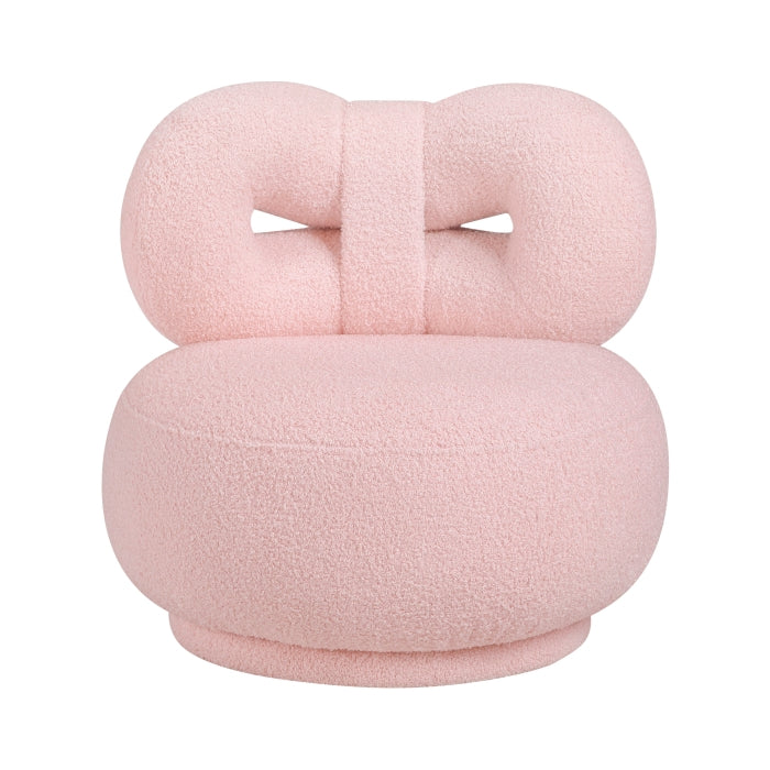 Homelegance 4213PK-1MN Mallow Mini Pink Bow Kid's Swivel Chair