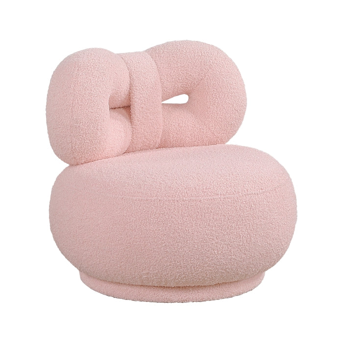 Homelegance 4213PK-1MN Mallow Mini Pink Bow Kid's Swivel Chair