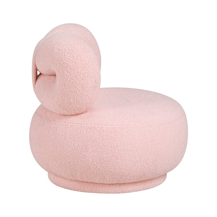 Homelegance 4213PK-1MN Mallow Mini Pink Bow Kid's Swivel Chair