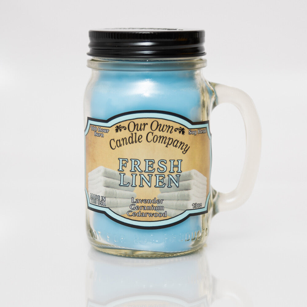 Our Own Candle Company Fresh Linen Mason Jar Candle
