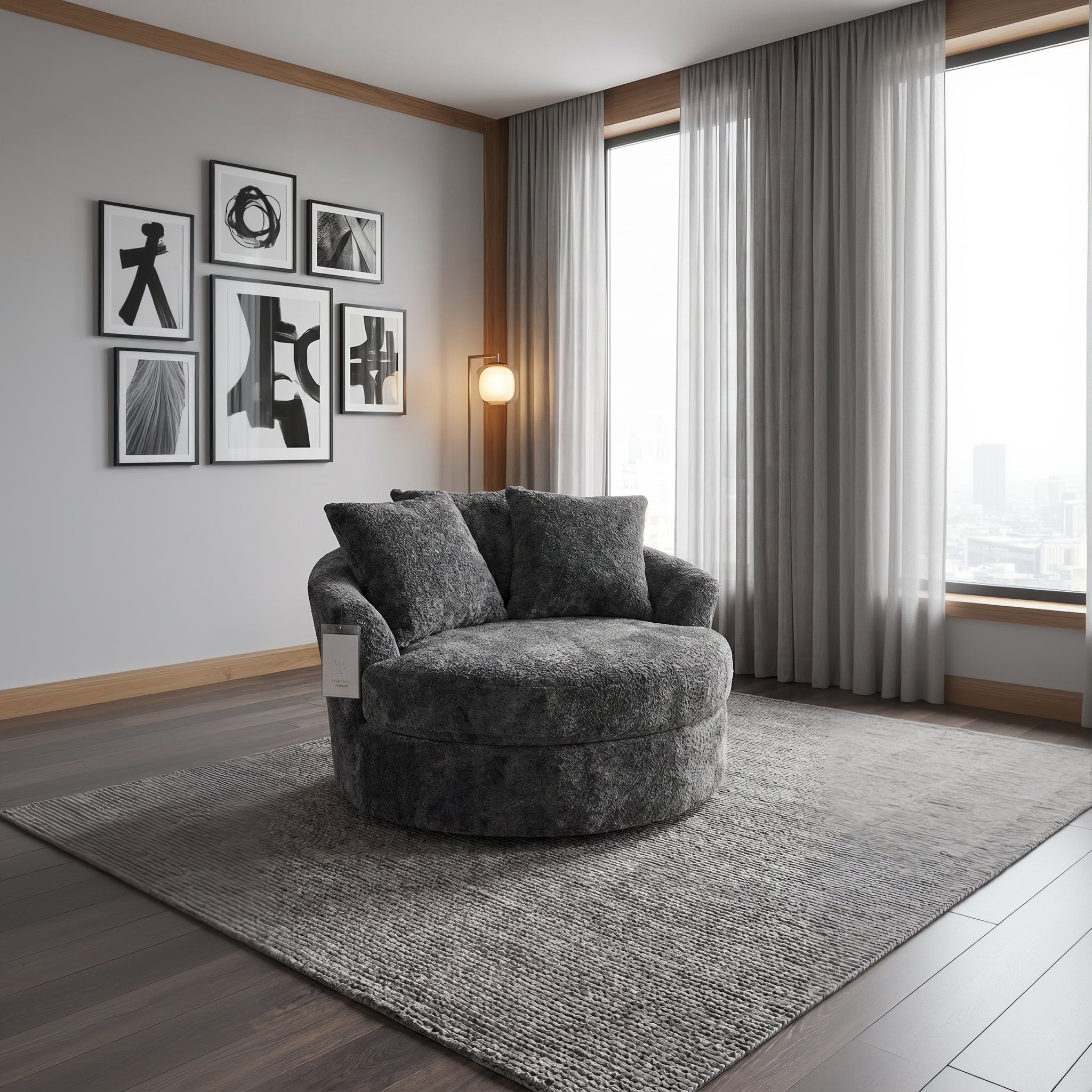 Stanton 98957 Puppy Charcoal XL Swivel Chair