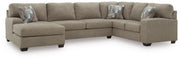 Ashley 48404S1 Newellen Hemp 3 Piece Sectional with LHF Chaise