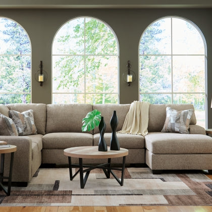 Ashley 48404S2 Newellen Hemp RHF 3 Piece Sectional with Chaise ( Special Order )