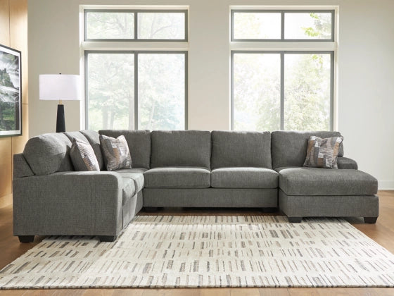 Ashley PC48405S2 Newellen Greystone 3 Piece Sectional with RHF Chaise