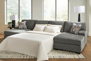 Ashley PC48405S7 Newellen Greystone 3 Piece Sleeper Sectional with Double Chaise ( Special Order )