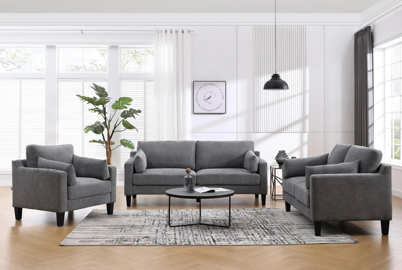 101 Stories 101SC-110115-GRY-3 Asha Sofa