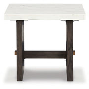 Ashley T779-3 Burkhaus Rectangular Marble End Table
