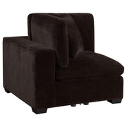 Coaster 551465 Lakeview Dark Chocolate Upholstered Corner Chair