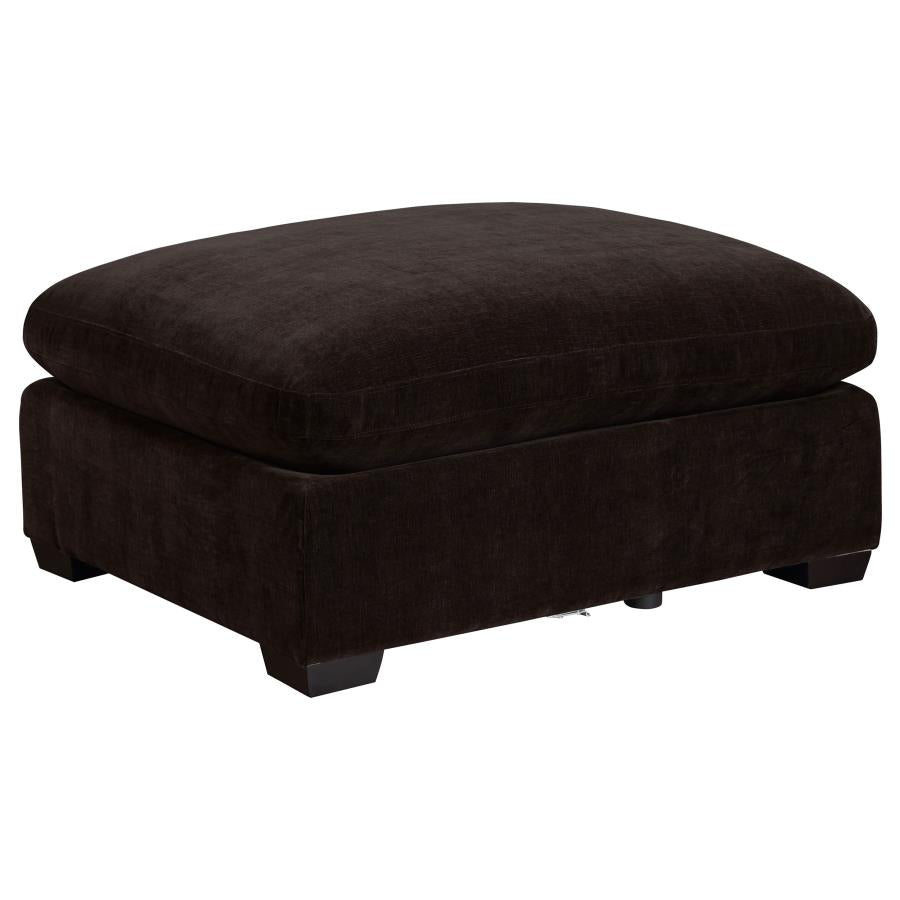 Coaster 551466 Lakeview Dark Chocolate Upholstered Ottoman