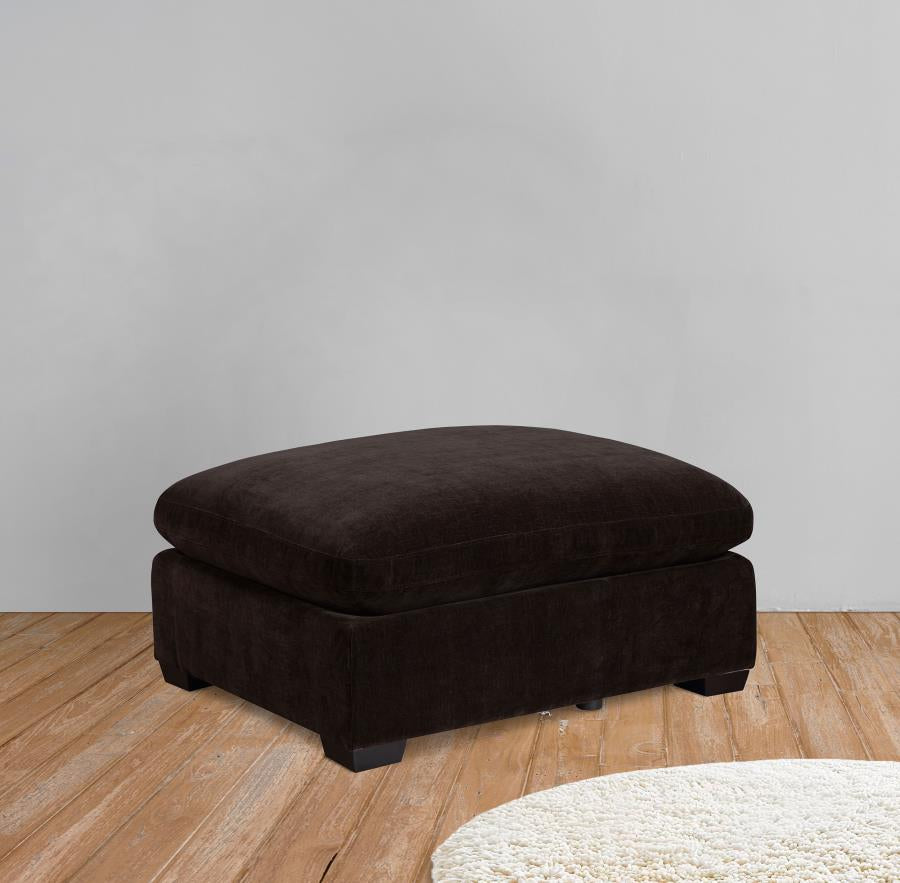 Coaster 551466 Lakeview Dark Chocolate Upholstered Ottoman