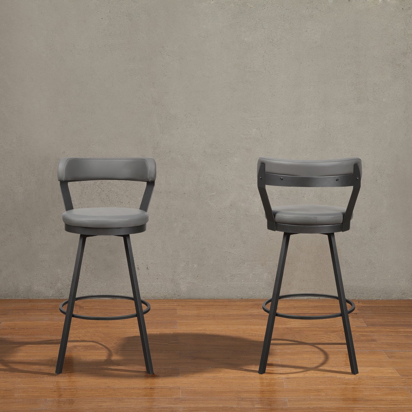Homelegance 5566-29GY3A Appert Grey Swivel Bar Height Stool