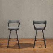 Homelegance 5566-29GY3A Appert Grey Swivel Bar Height Stool