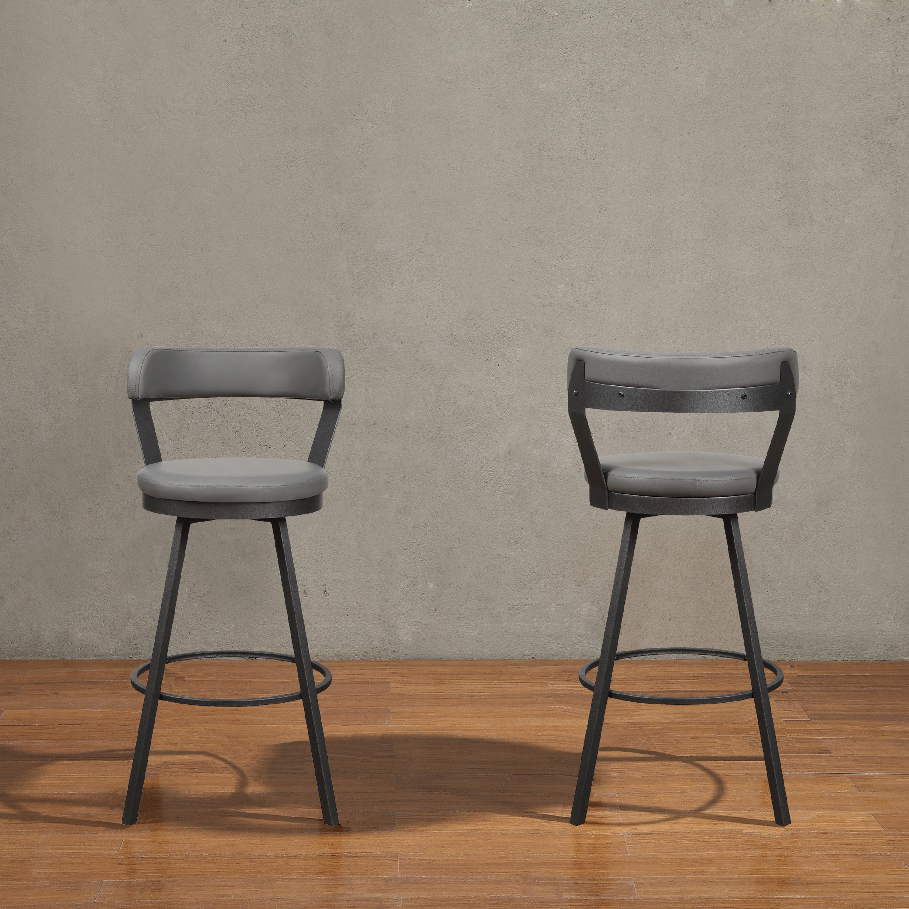 Homelegance 5566-29GY3A Appert Grey Swivel Bar Height Stool