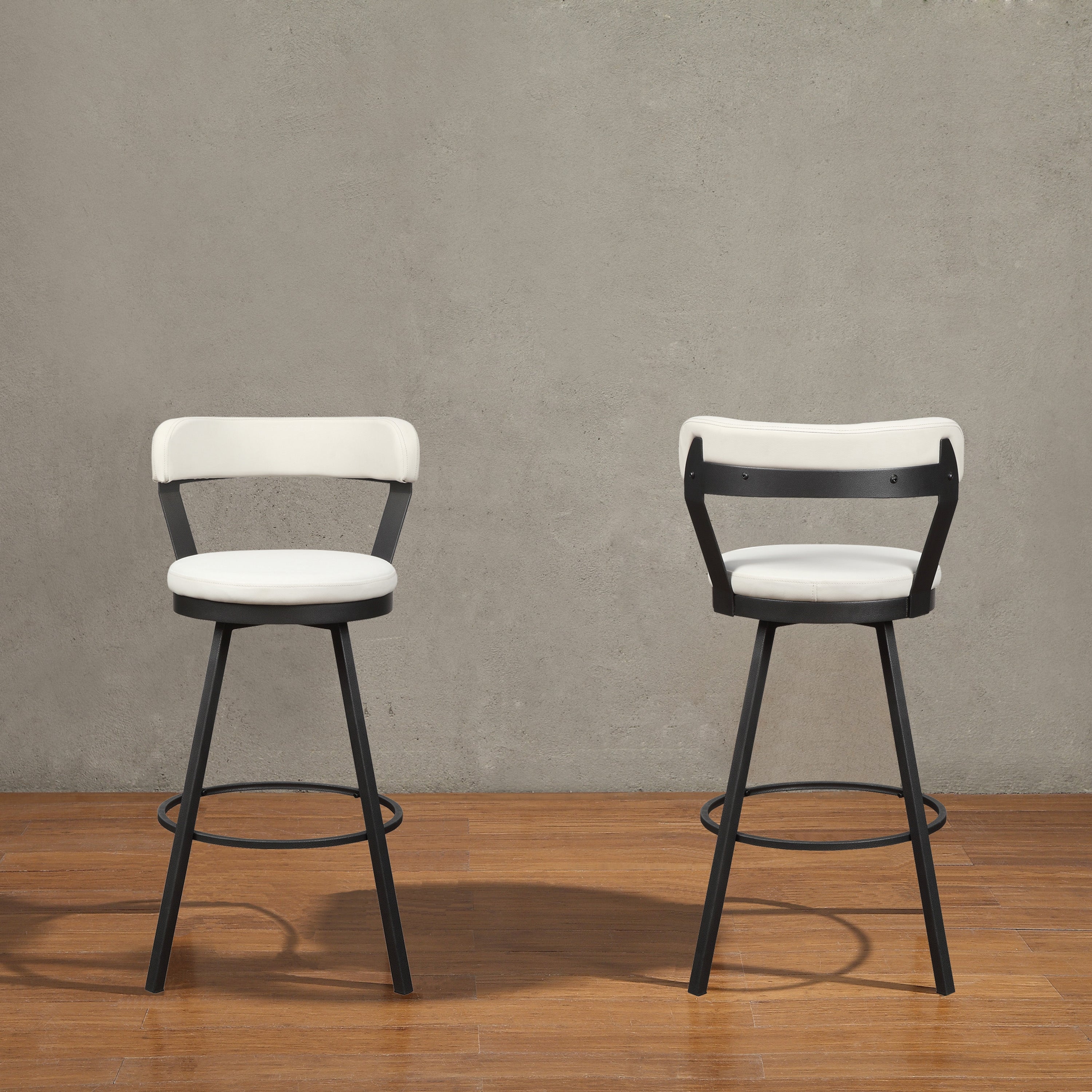 Homelegance 5566-29WT Appert White Swivel Bar Height Stool