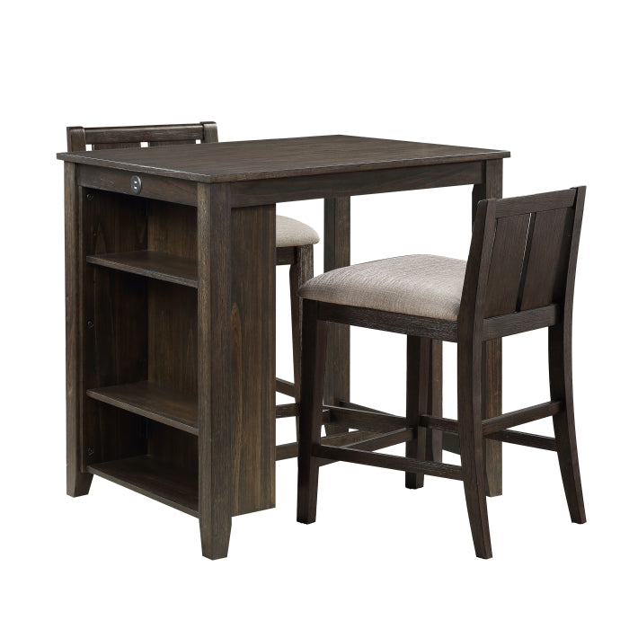 Homelegance 5773DC-32 Daye Dark Cherry 3 Piece Counter Height Pack