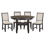 Homelegance 5800BK-48RD*5 Asher 5 Piece Round Dining Set