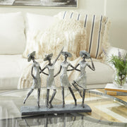UMA 58326 Gray Polystone Woman Decorative Sculpture, 15" x 4" x 13"