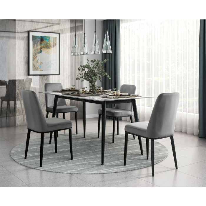 Homelegance 5909-59*5GY Salerno Gray Sintered Stone 5pc Dining Set