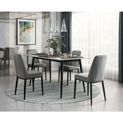 Homelegance 5909-59*5GY Salerno Gray Sintered Stone 5pc Dining Set