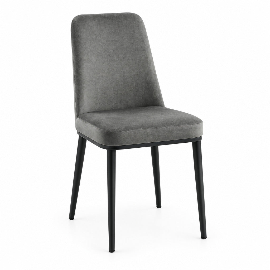 Homelegance 5909GYS Salerno Gray Velvet Side Chair