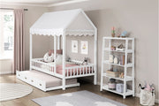 Homelegance B2024WHCP-1 Sloane White Twin Canopy Platform Bed ( Trundle / Storage Drawers Sold Separately )