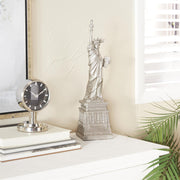 UMA 67585 Silver Polystone Statue of Liberty Decorative Sculpture, 5" x 5" x 17"