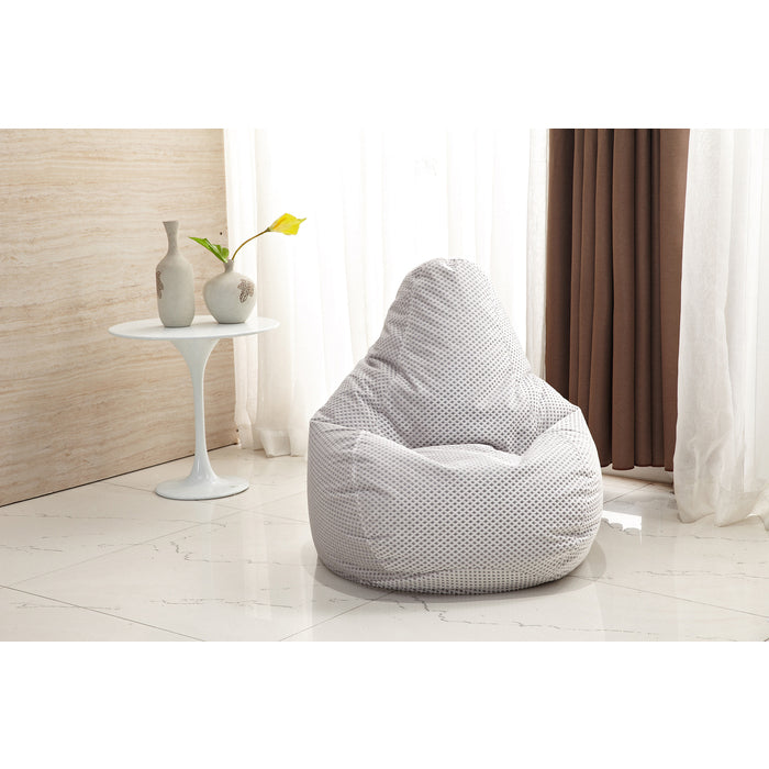 Milton 7002-ADU-SLV Silver Diamond Weave Style Bean Bag