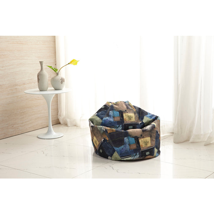 Milton 7003-JUN-JEANS Jeans Print Junior Bean Bag