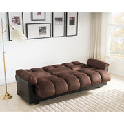 Milton 7538-DB Dark Brown Click Clack Futon w/ Storage