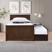 Milton 7549 Espresso Twin Platform Bed w/ Trundle & Drawers