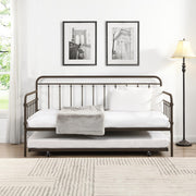Milton 7628 Farmhouse Classic Style Copper Metal Day Bed w/ Twin Trundle