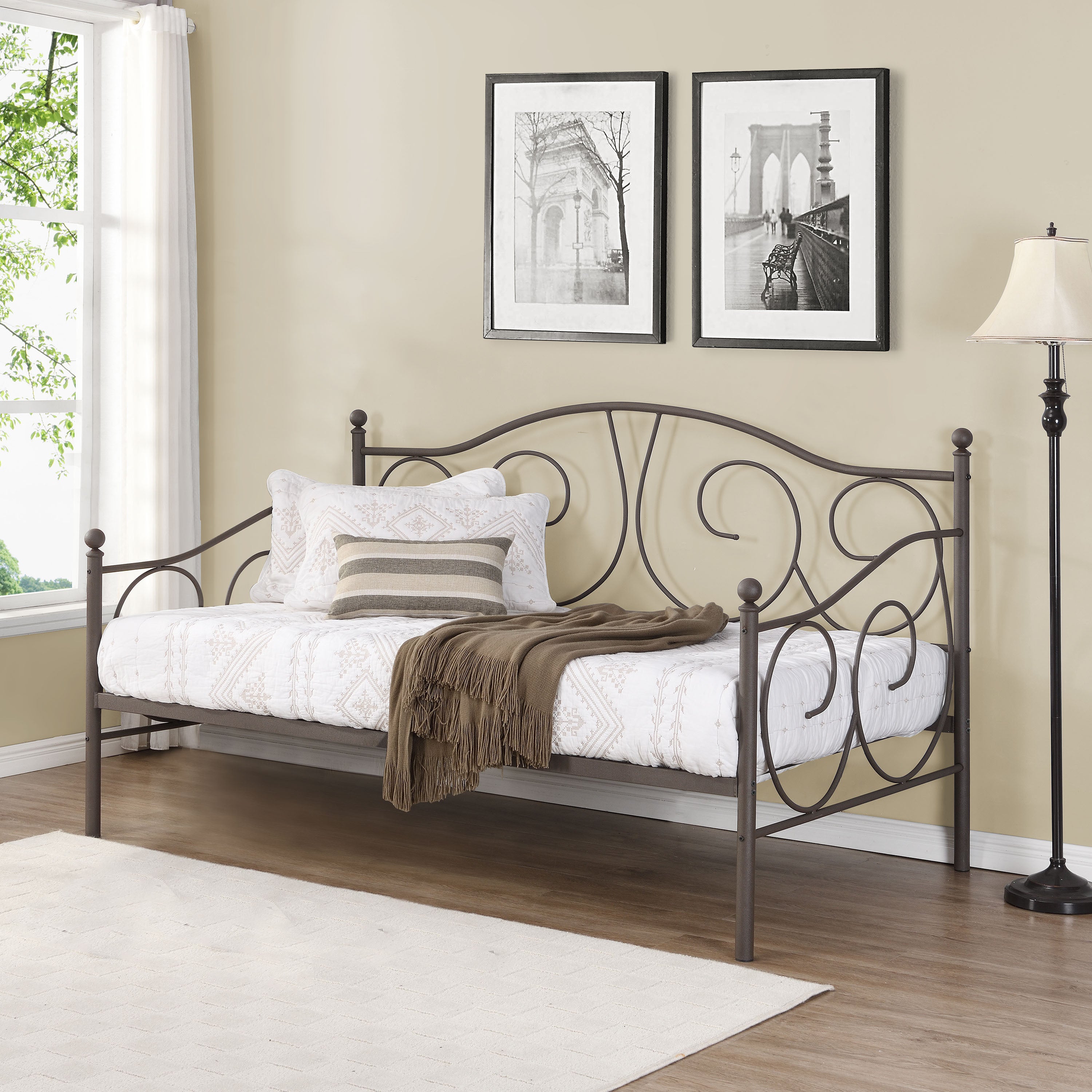 Milton 7629 Victorian Style Copper Matte Metal Day Bed