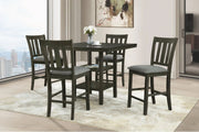 Milton 7868 / 7768 Gray 5 Piece Counter Height Dining Set