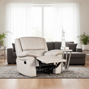 FOA FM69003WH-CH-M Glarus Off White Leather Manual Recliner