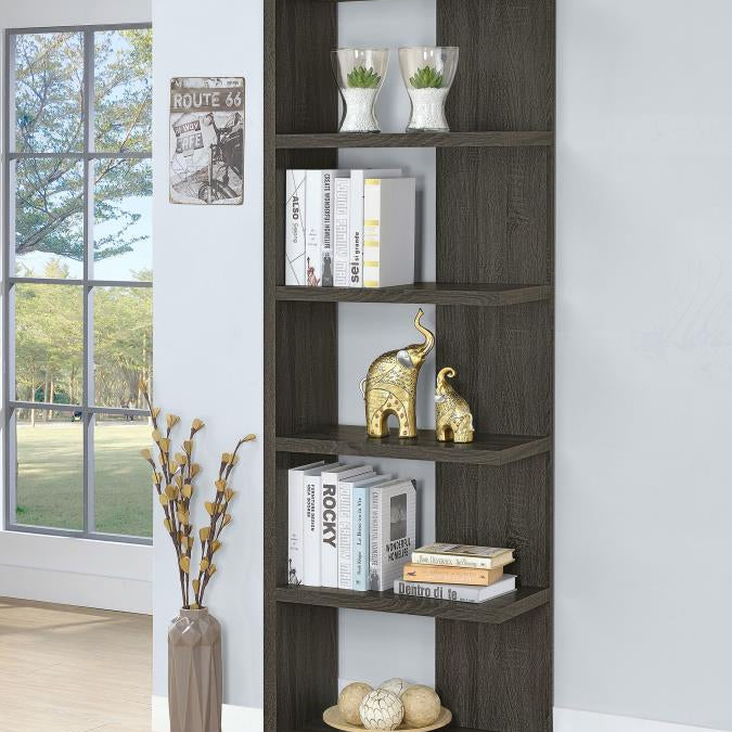 Coaster 800553 Weathered Grey Bookshelf