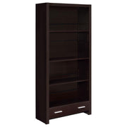 Coaster 800905 Skylar Cappuccino 71-inch 5-shelf Bookcase with Drawer