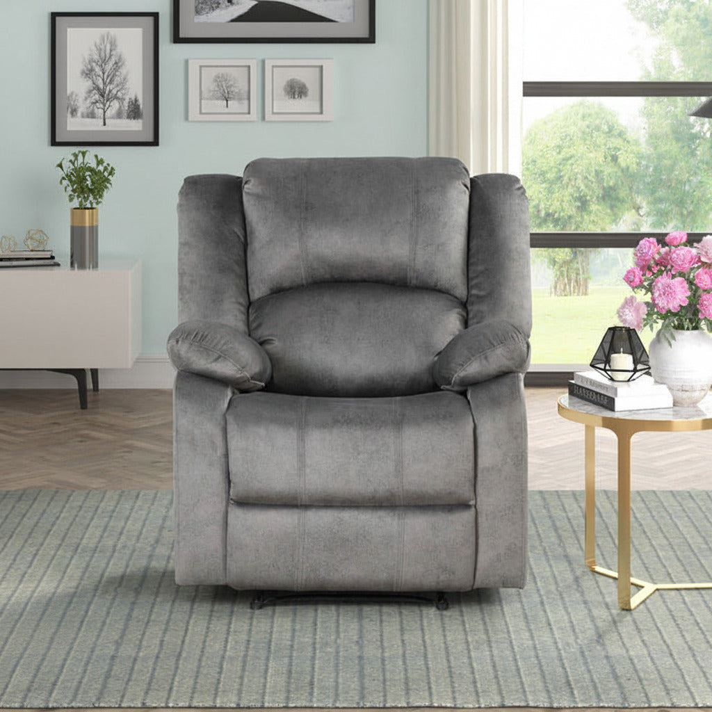 Milton 8102 Gray Fabric Electric Recliner