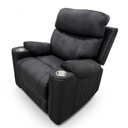 Milton 8305-RECL Black High Performance Manual Rocking Recliner w/ Cup Holders
