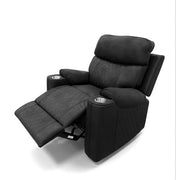 Milton 8305-RECL Black High Performance Manual Rocking Recliner w/ Cup Holders