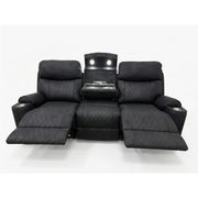 Milton 8305-SOFA Black High Performance Manual Rocking Sofa w/ Drop Down Tray