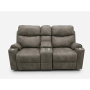 Milton 8306-LOVE Gray High Performance Manual Rocking Loveseat w/ Console