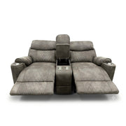 Milton 8306-LOVE Gray High Performance Manual Rocking Loveseat w/ Console