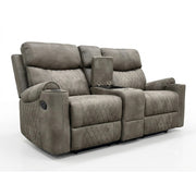 Milton 8306-LOVE Gray High Performance Manual Rocking Loveseat w/ Console