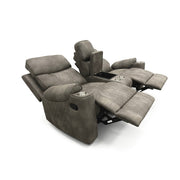 Milton 8306-LOVE Gray High Performance Manual Rocking Loveseat w/ Console