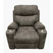 Milton 8306-RECL Gray High Performance Manual Rocking Recliner w/ Cup Holders