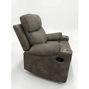 Milton 8306-RECL Gray High Performance Manual Rocking Recliner w/ Cup Holders