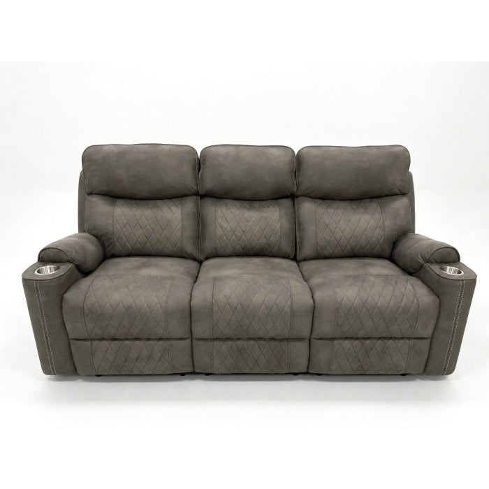 Milton 8306-SOFA Gray High Performance Manual Rocking Sofa w/ Drop Down Tray