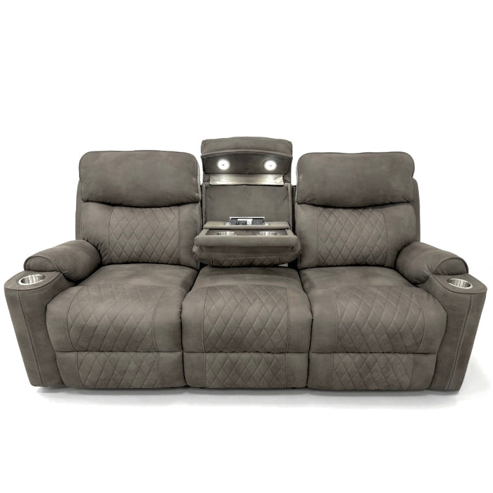 Milton 8306-SOFA Gray High Performance Manual Rocking Sofa w/ Drop Down Tray