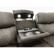 Milton 8306-SOFA Gray High Performance Manual Rocking Sofa w/ Drop Down Tray